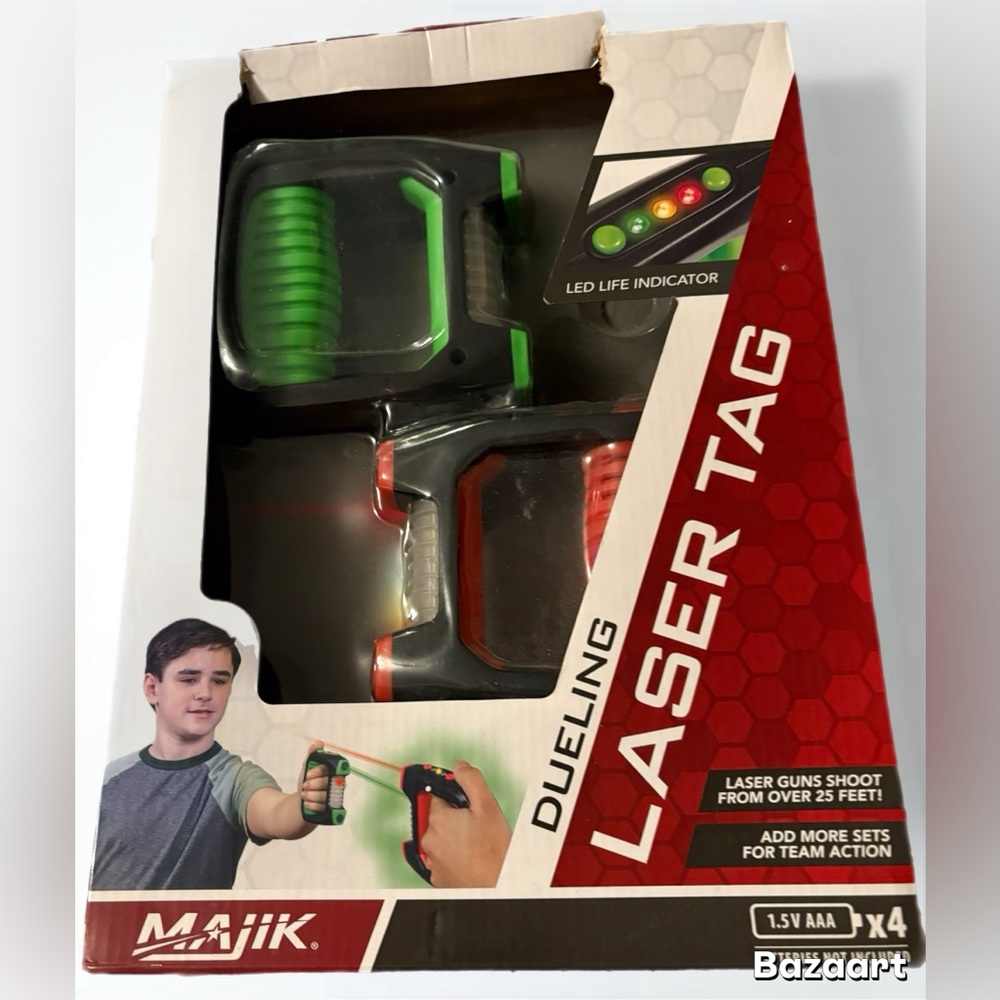 Majik Dueling Laser Tag set with two hand-held LED Laser Guns